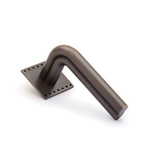 Stardust Smooth Lever Handle on Rose