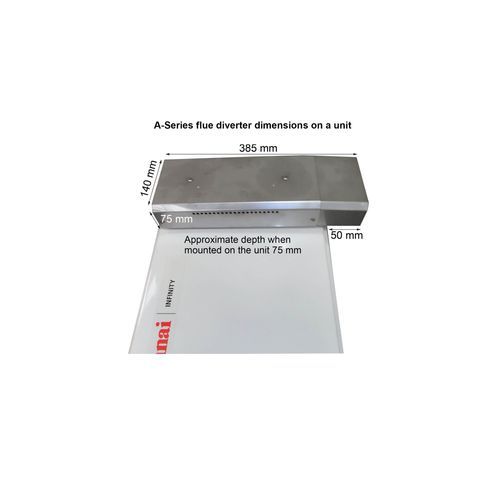 Sideways flue diverter