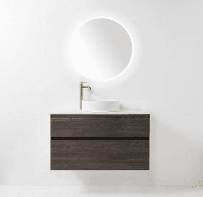Soft Solid Slim Wall-Hung Vanity, 2 Drawers