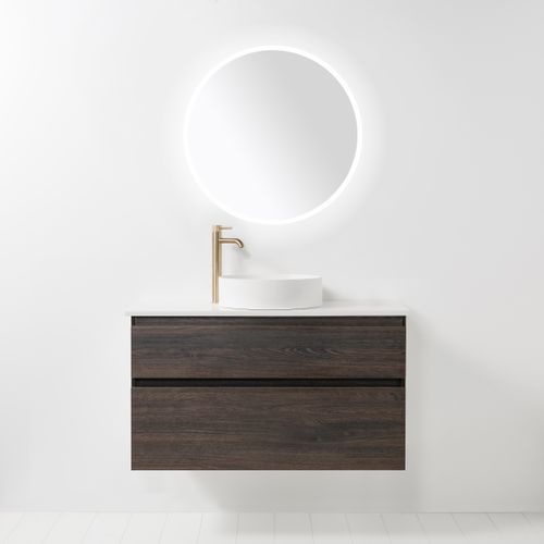 Soft Solid Slim Wall-Hung Vanity, 2 Drawers