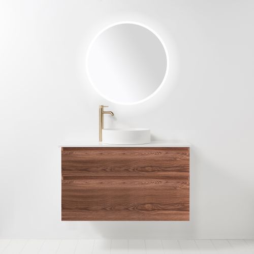 Soft Solid Slim Wall-Hung Vanity, 2 Drawers