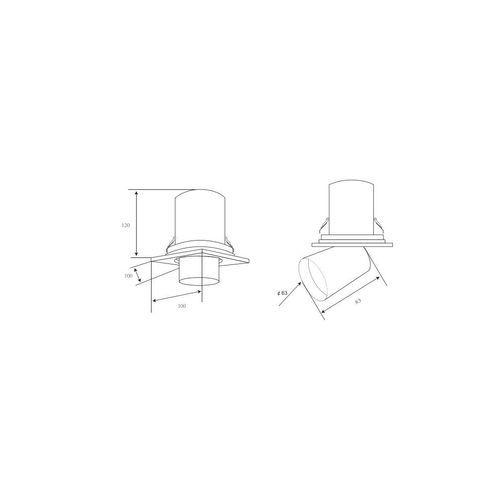 Square Snoot 15W Feature Downlight