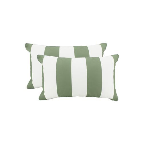 Stripe Olive Lumber Outdoor Cushion 30 x 50