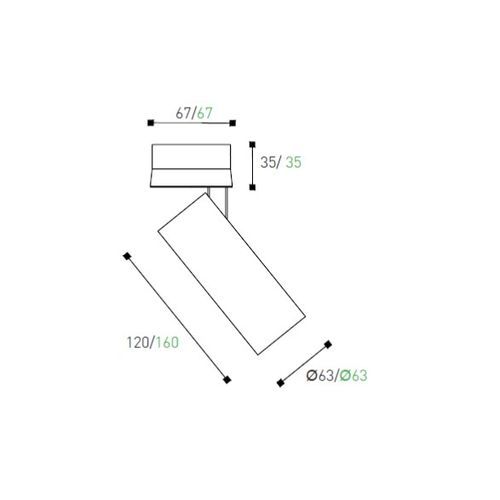 Omni Directional Can Light, Surface Mounted, Long
