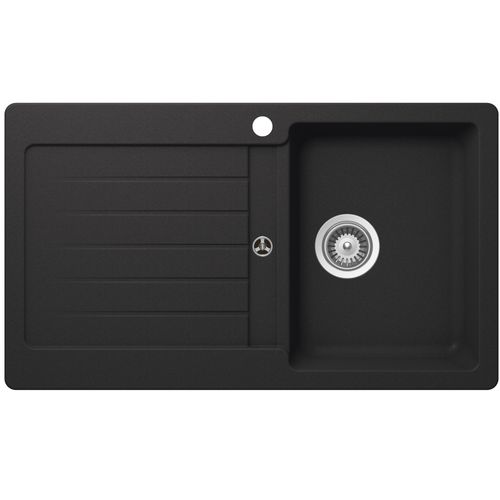 Schock Typos Single Right Hand Bowl / Drainer Onyx