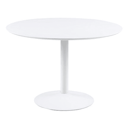 TITAN Round Dining Table 110cm - White
