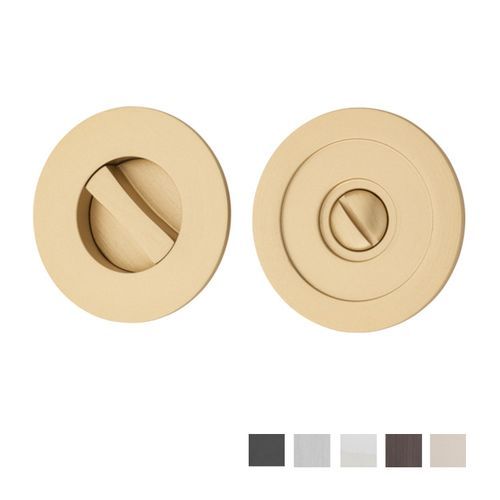 Iver Sliding Door Pull Round Privacy - Available in Various Finishes
