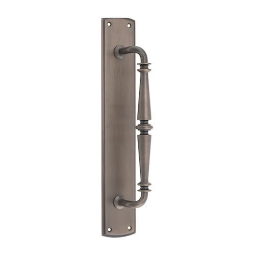 Iver Sarlat Door Pull Handle on Backplate Signature Brass 380mm x 65mm 9341