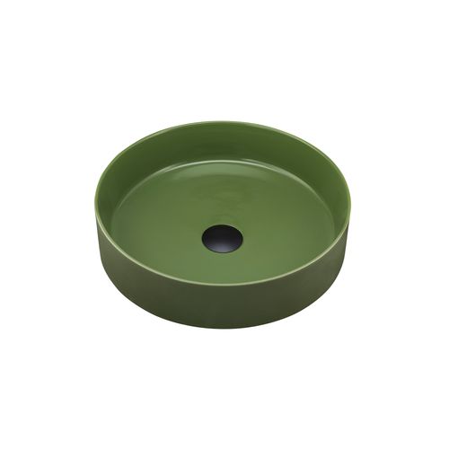 Terzofoco Olive Green Short Circular Counter Top Basin