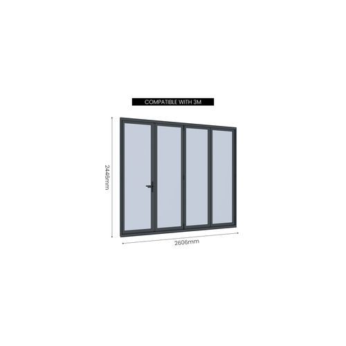 Bifold Glass Door For Tasman Freestanding Pergola
