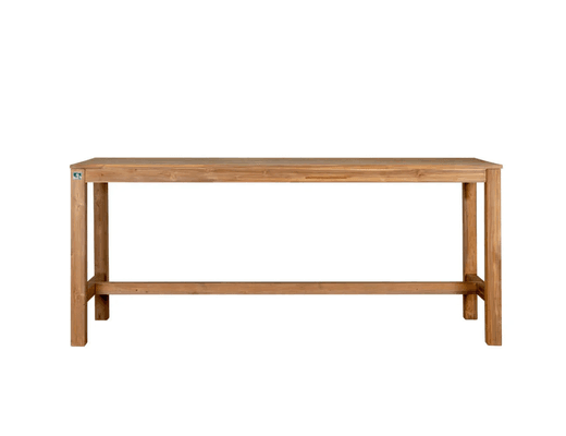 Teak Outdoor Long Bar Leaner Table