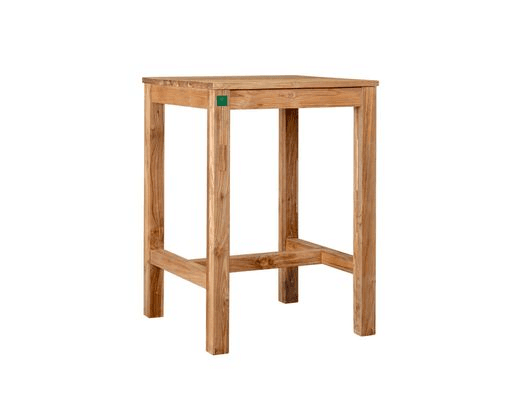 Teak Outdoor Square Bar Leaner Table