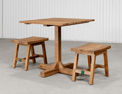 Teak Outdoor Square Bistro Table 80×80cm