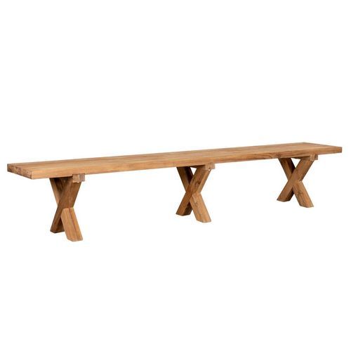Sovereign Teak X Leg Bench - 300cm