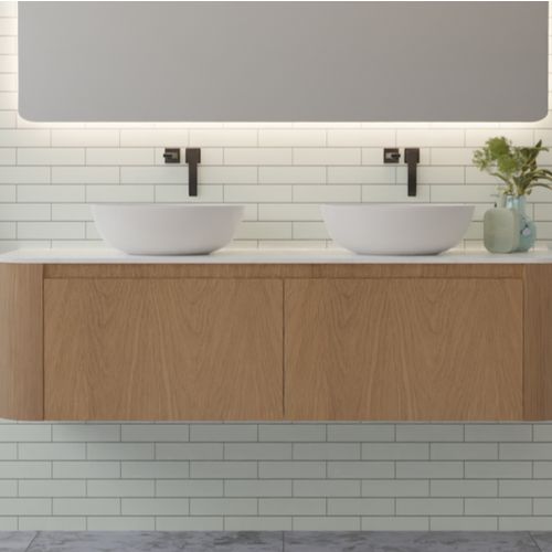 Curved Tondo 1500 2 Drawer Wall Hung Vanity