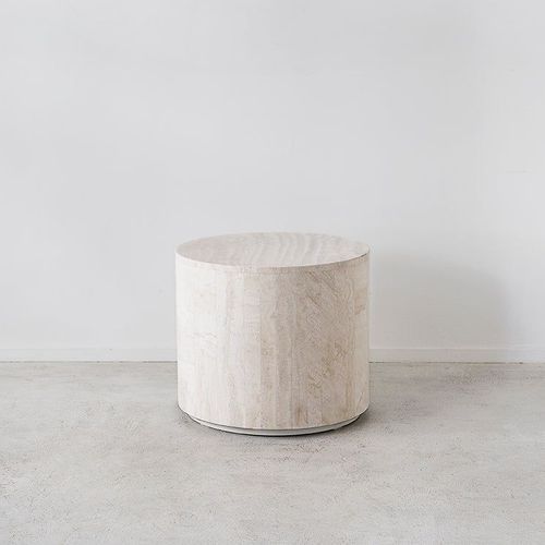 Travertine Side Table / Natural