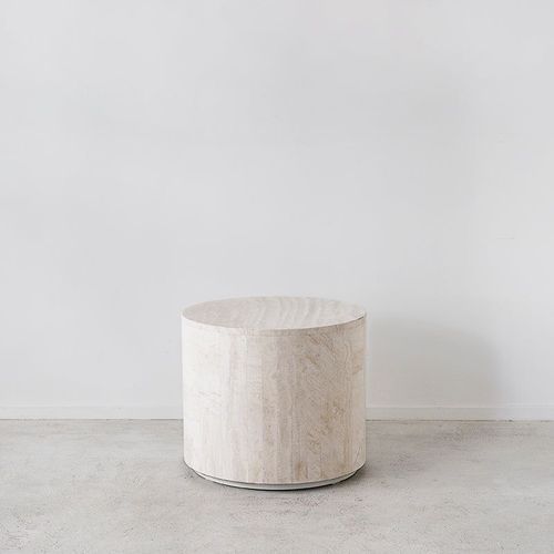 Travertine Side Table / Natural