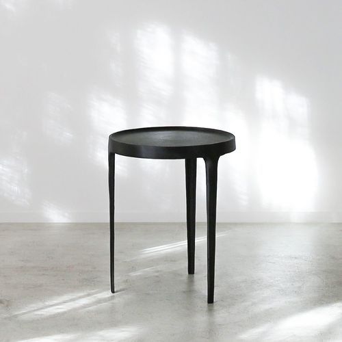 'Tribal' Iron Side Table / 40cmD x 50cmH