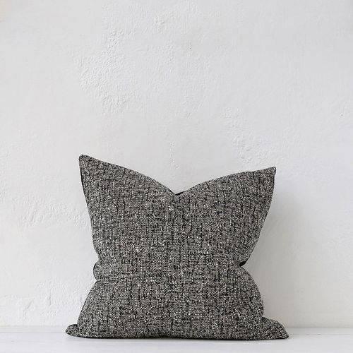 Tweed Cushion / Feather Inner / Mocha