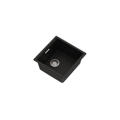 Una Composite 40 Single Sink Matt Black
