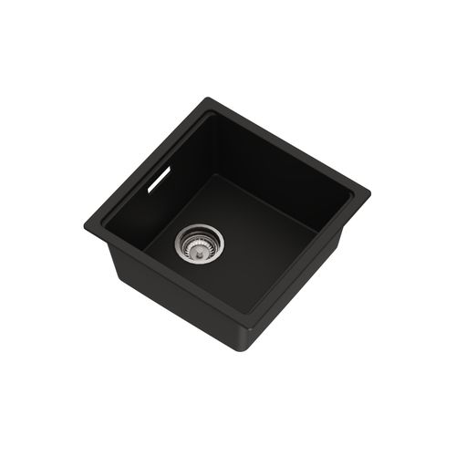 Una Composite 40 Single Sink Matt Black