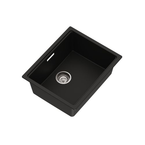 Una Composite 50 Single Sink Matt Black