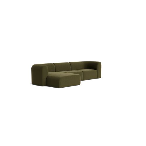 Berg 4 Seater LHF Chaise Sofa - Eden Leaf