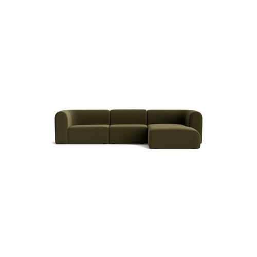 Berg 4 Seater RHF Chaise Sofa - Eden Leaf