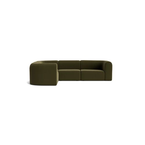 Berg LHF Closed Chaise Sofa - Eden Leaf