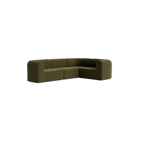 Berg RHF Closed Chaise Sofa - Eden Leaf