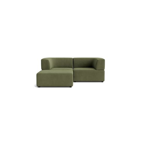 Stretch 3 Seater Chaise Sofa - Corduroy Forest