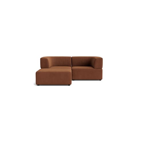 Stretch 3 Seater Chaise Sofa - Corduroy Cocoa