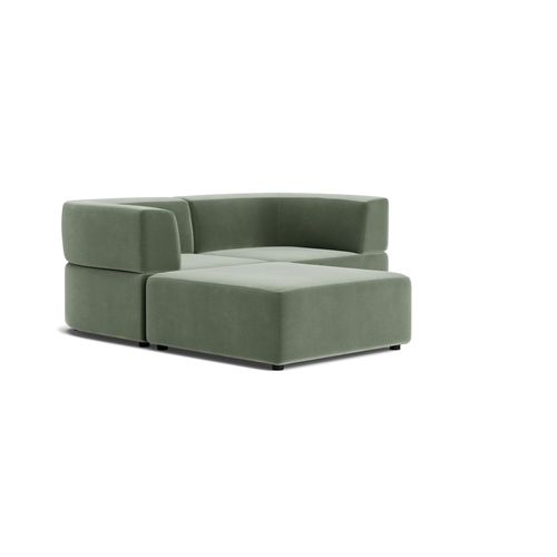 Stretch 3 Seater Chaise Sofa - Opal Ocean