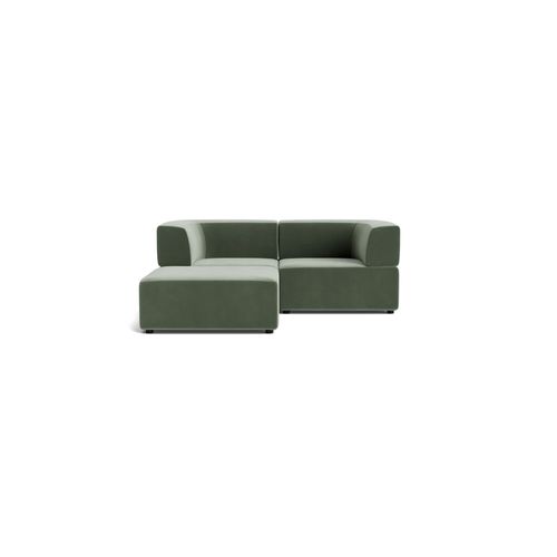 Stretch 3 Seater Chaise Sofa - Opal Ocean