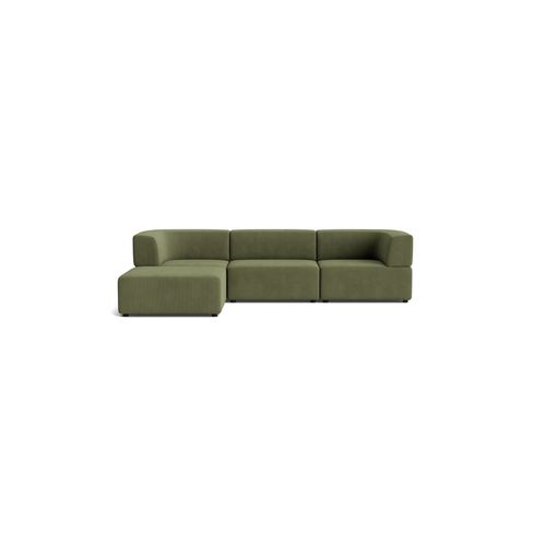Stretch 4 Seater Chaise Sofa - Corduroy Forest
