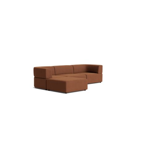 Stretch 4 Seater Chaise Sofa - Corduroy Cocoa