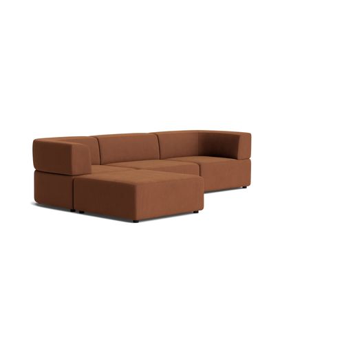 Stretch 4 Seater Chaise Sofa - Corduroy Cocoa