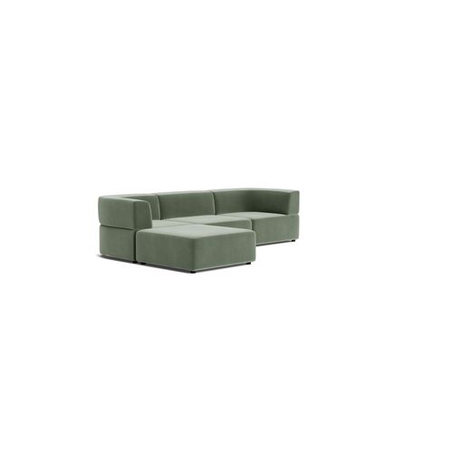 Stretch 4 Seater Chaise Sofa - Opal Ocean