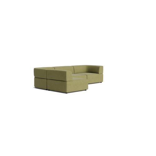 Stretch 4 Seater Open Chaise Sofa - Fossil Eucalyptus
