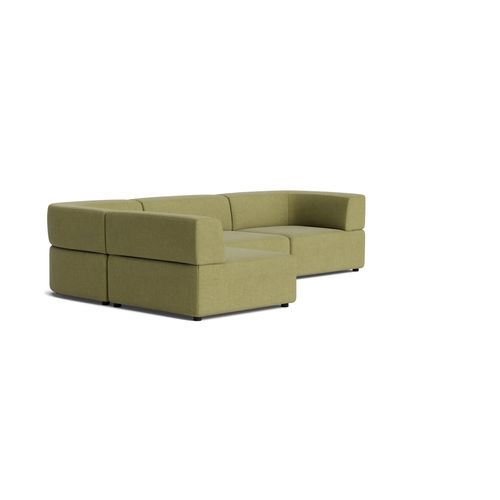 Stretch 4 Seater Open Chaise Sofa - Fossil Eucalyptus