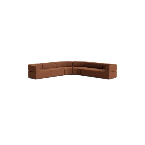 Stretch Large Angled Corner Sofa - Corduroy Cocoa
