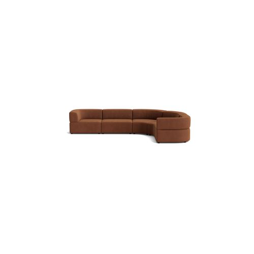 Stretch Angled Corner Sofa - Corduroy Cocoa