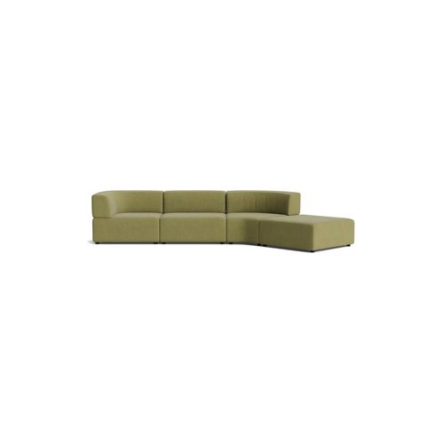 Stretch Open Angled Sofa - Fossil Eucalyptus