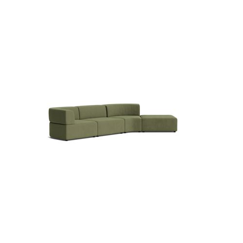 Stretch Open Angled Sofa - Corduroy Forest