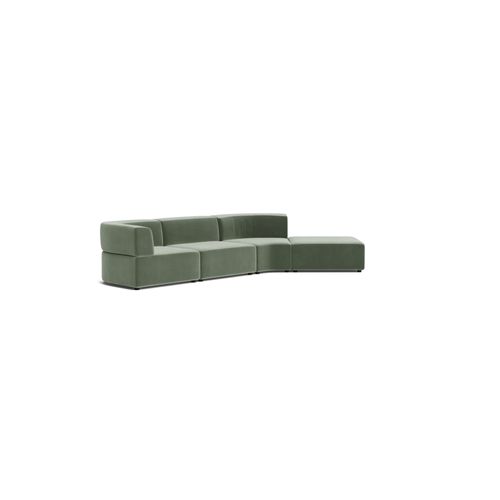 Stretch Open Angled Sofa - Opal Ocean