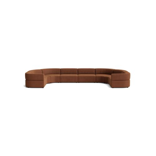 Stretch U Shape Modular Sofa - Corduroy Cocoa