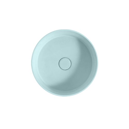 Sol' Powder Blue Concrete 390mm Round Basin