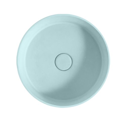 Sol' Powder Blue Concrete 390mm Round Basin