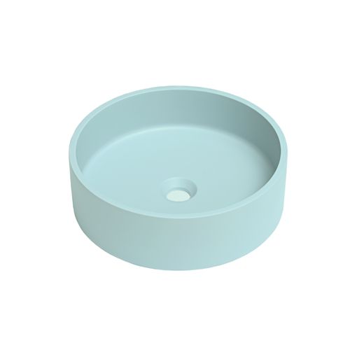 Sol' Powder Blue Concrete 390mm Round Basin