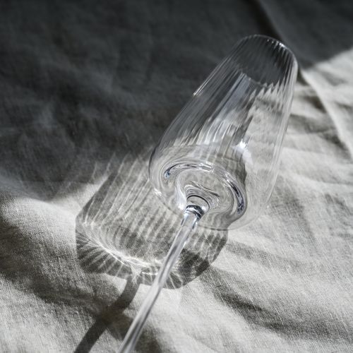 Melted Crystal Champagne Flute- Set of 4